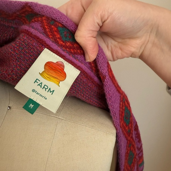 FARM Rio Vibrant Knit Robe - Red and Purple - Picture 5 of 5